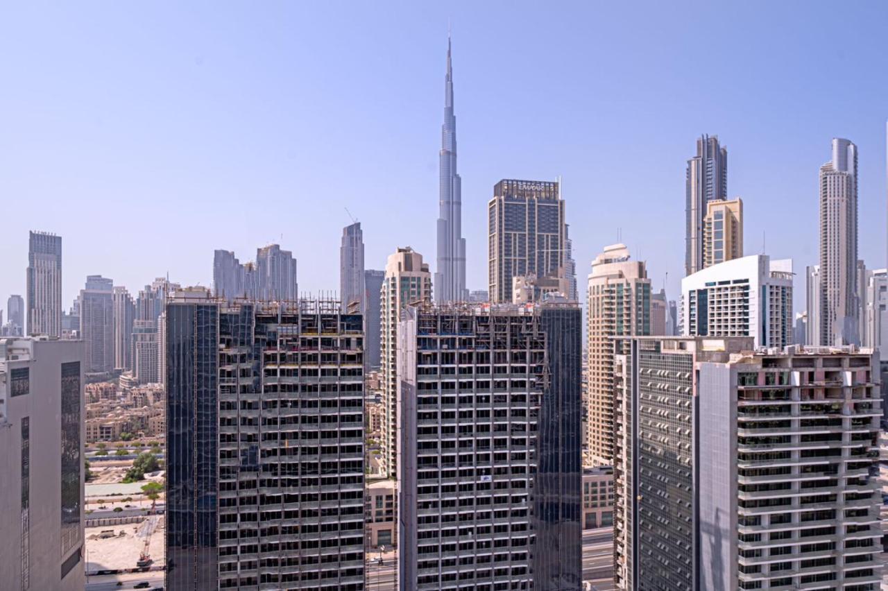 Alluring 1 Bd Apartment In Business Bay With Burj Khalifa View Dubai Exterior foto